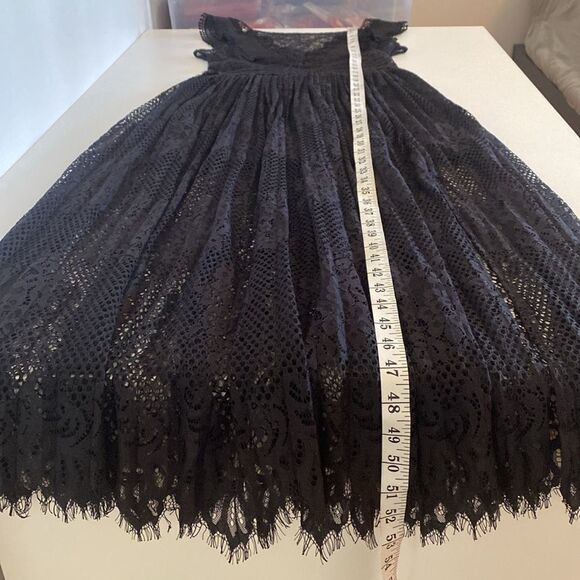 Zara Black Contrasting Lace Dress Midi Dress Size XS - Picture 13 of 14